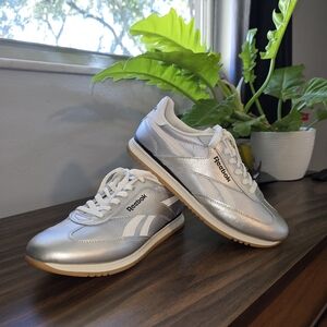 Reebok Women's Metallic Silver Sneakers
